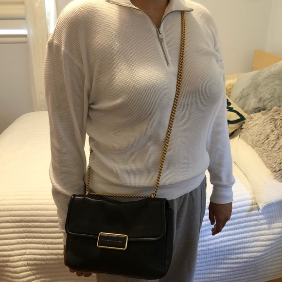 Marc Jacob Black Leather Shoulder/Cross body Bag - Picture 4 of 15
